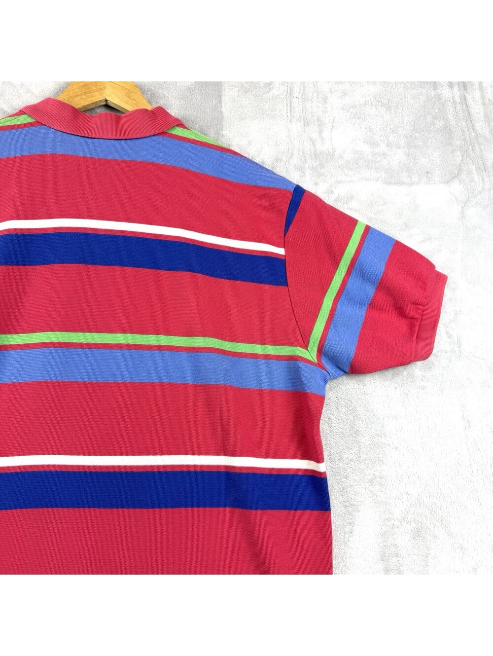 Polo Ralph Lauren Men Muti-Stripes Polo Shirt L Cotton VTG Preppy Vibrant Golf - Picture 8 of 8